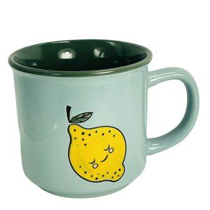 Yellow Sweet Lemon Boston Warehouse 16 Ounce coffee Mug Blue Coffee Cup cocoa